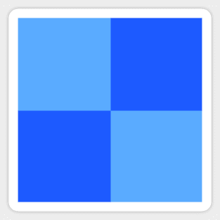 Blue Checkerboard Pattern Sticker